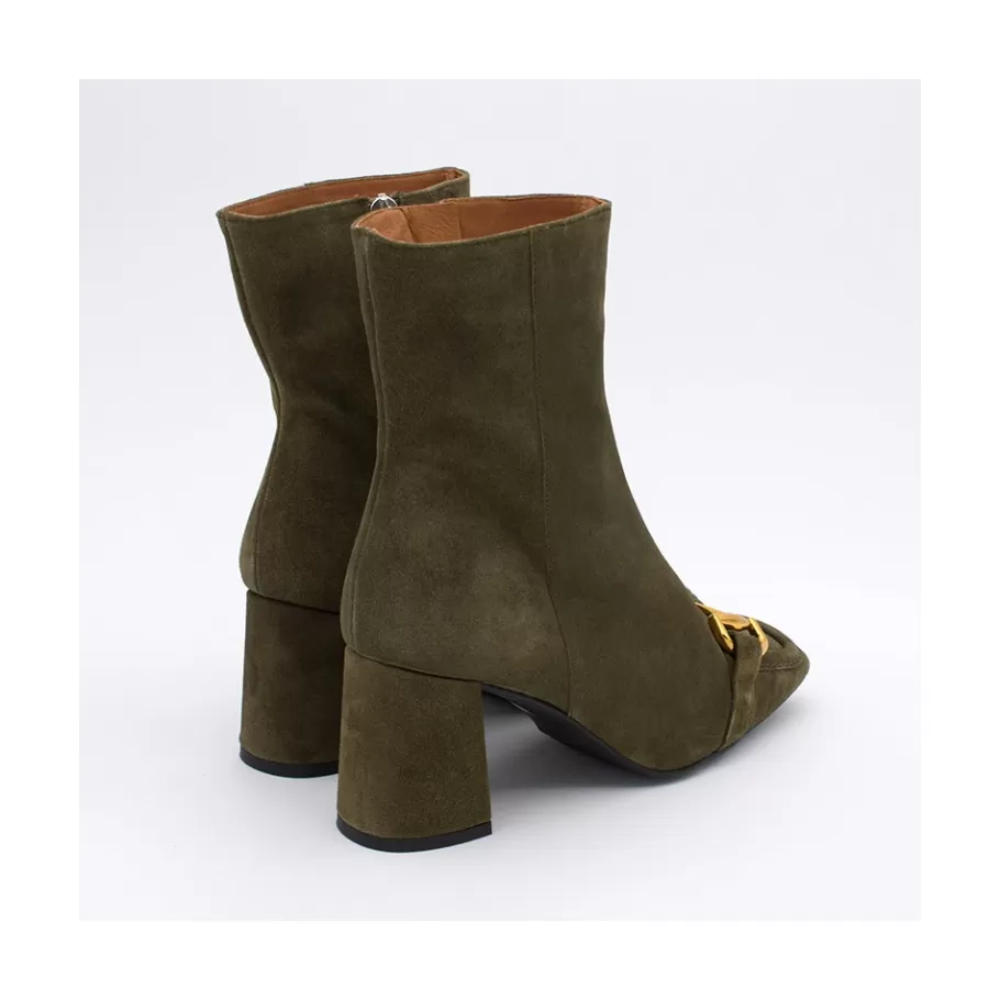 Last Units<Ángel Alarcón Pryor - Leather Ankle Boots With A Metallic Ornament