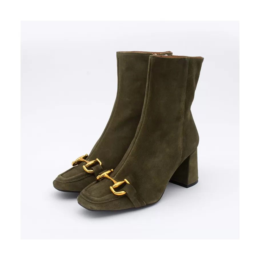 Last Units<Ángel Alarcón Pryor - Leather Ankle Boots With A Metallic Ornament