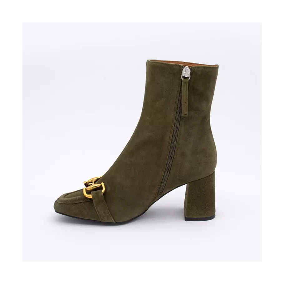Last Units<Ángel Alarcón Pryor - Leather Ankle Boots With A Metallic Ornament