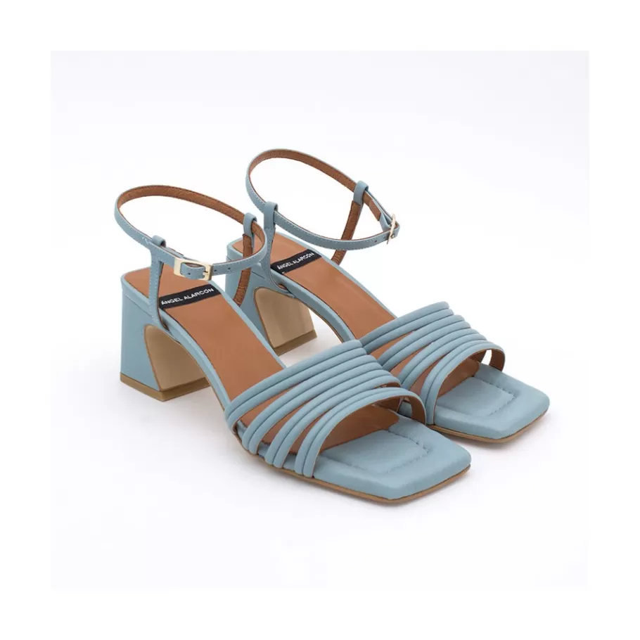 Last Units<Ángel Alarcón Roberts - Leather Strap Sandals With Medium Heel