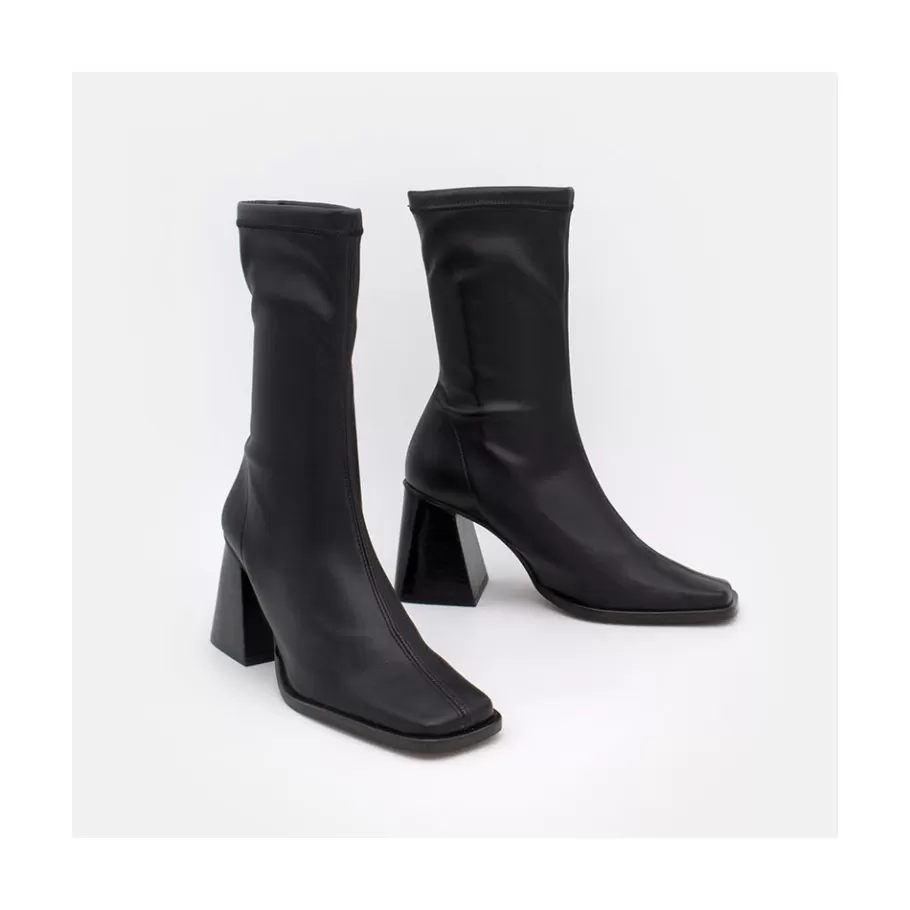 Boots And Booties<Ángel Alarcón Savegre - Elastic Sock-Type Ankle Booties With High Geometric Heels