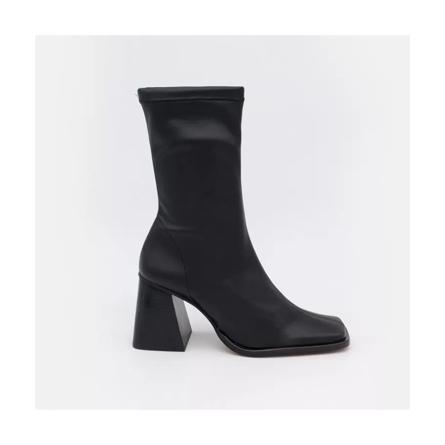 Boots And Booties<Ángel Alarcón Savegre - Elastic Sock-Type Ankle Booties With High Geometric Heels