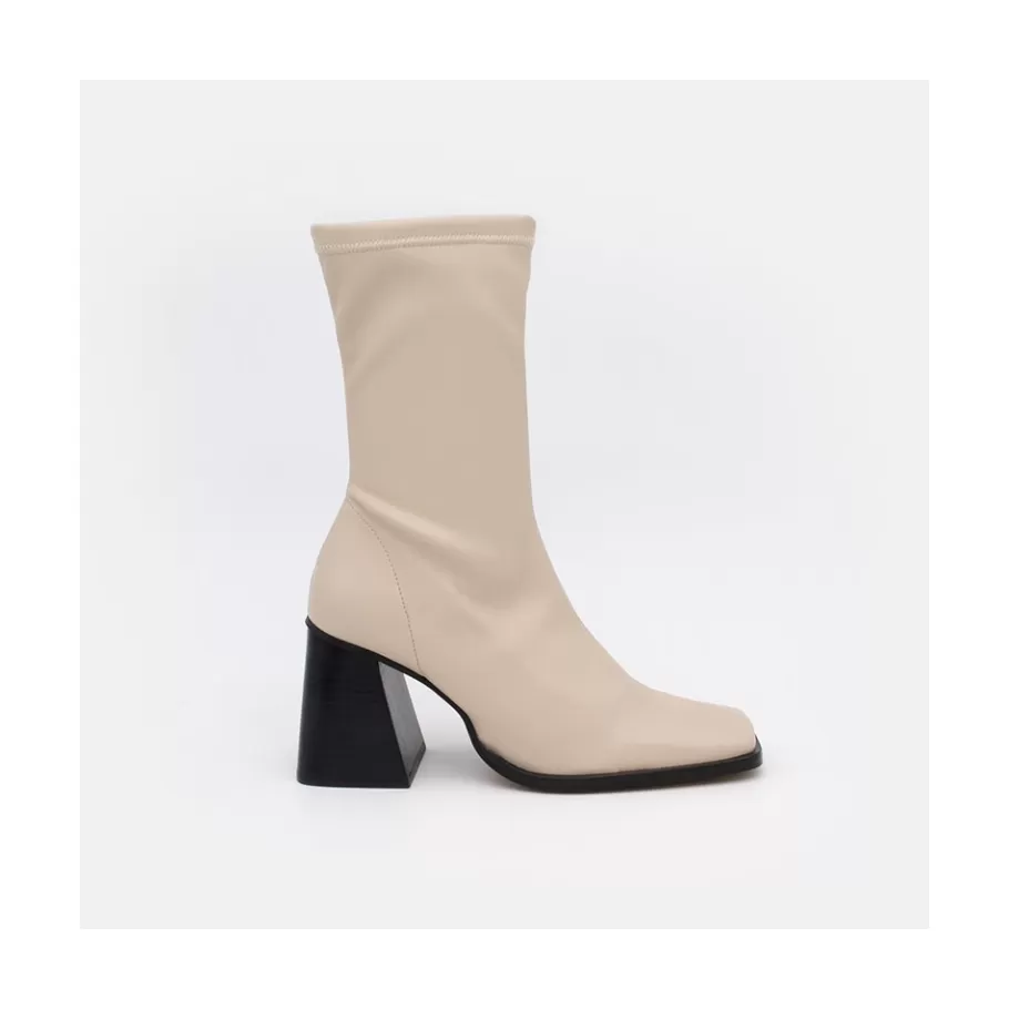 Boots And Booties<Ángel Alarcón Savegre - Elastic Sock-Type Ankle Booties With High Geometric Heels