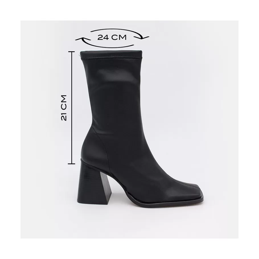 Boots And Booties<Ángel Alarcón Savegre - Elastic Sock-Type Ankle Booties With High Geometric Heels