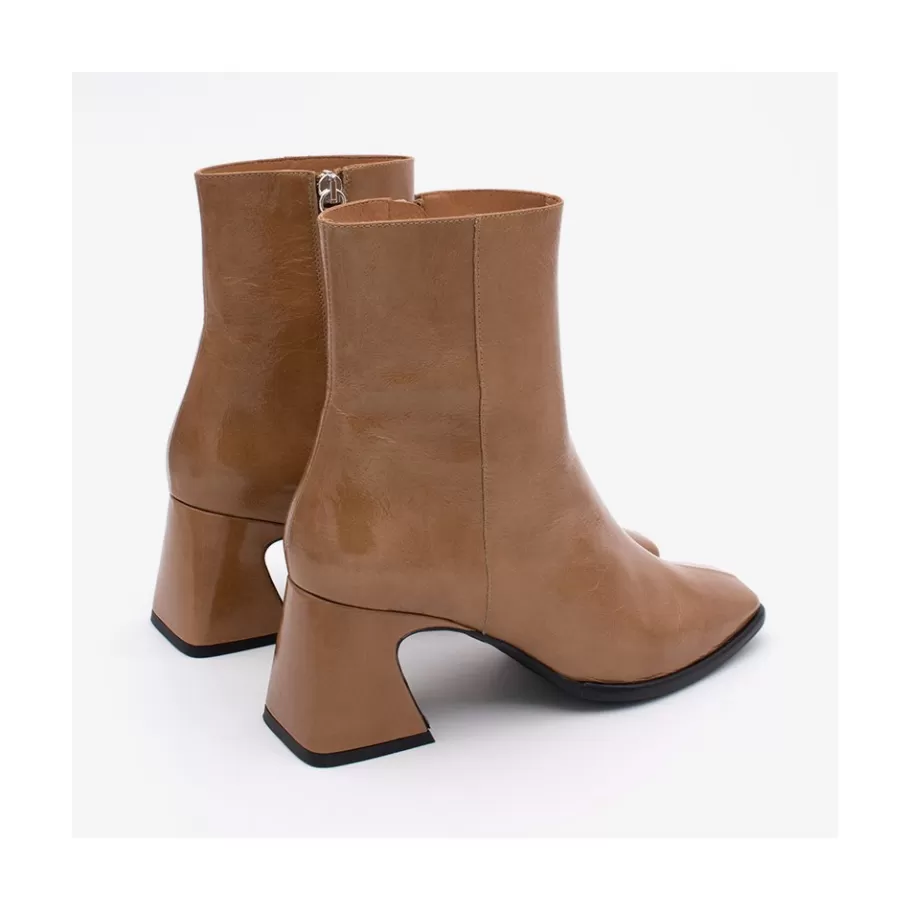 Boots And Booties<Ángel Alarcón Shaba - Women S Booties Made In Shiny Leather With Medium Heel
