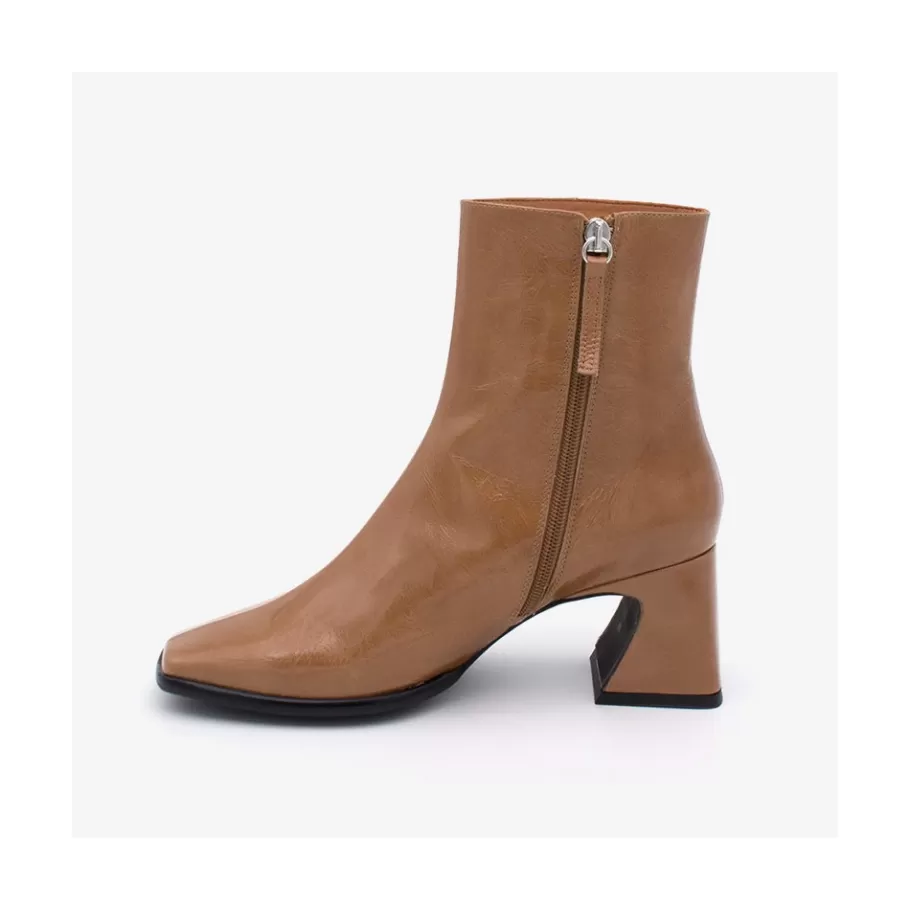 Boots And Booties<Ángel Alarcón Shaba - Women S Booties Made In Shiny Leather With Medium Heel