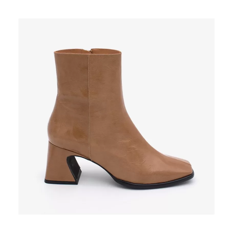 Boots And Booties<Ángel Alarcón Shaba - Women S Booties Made In Shiny Leather With Medium Heel