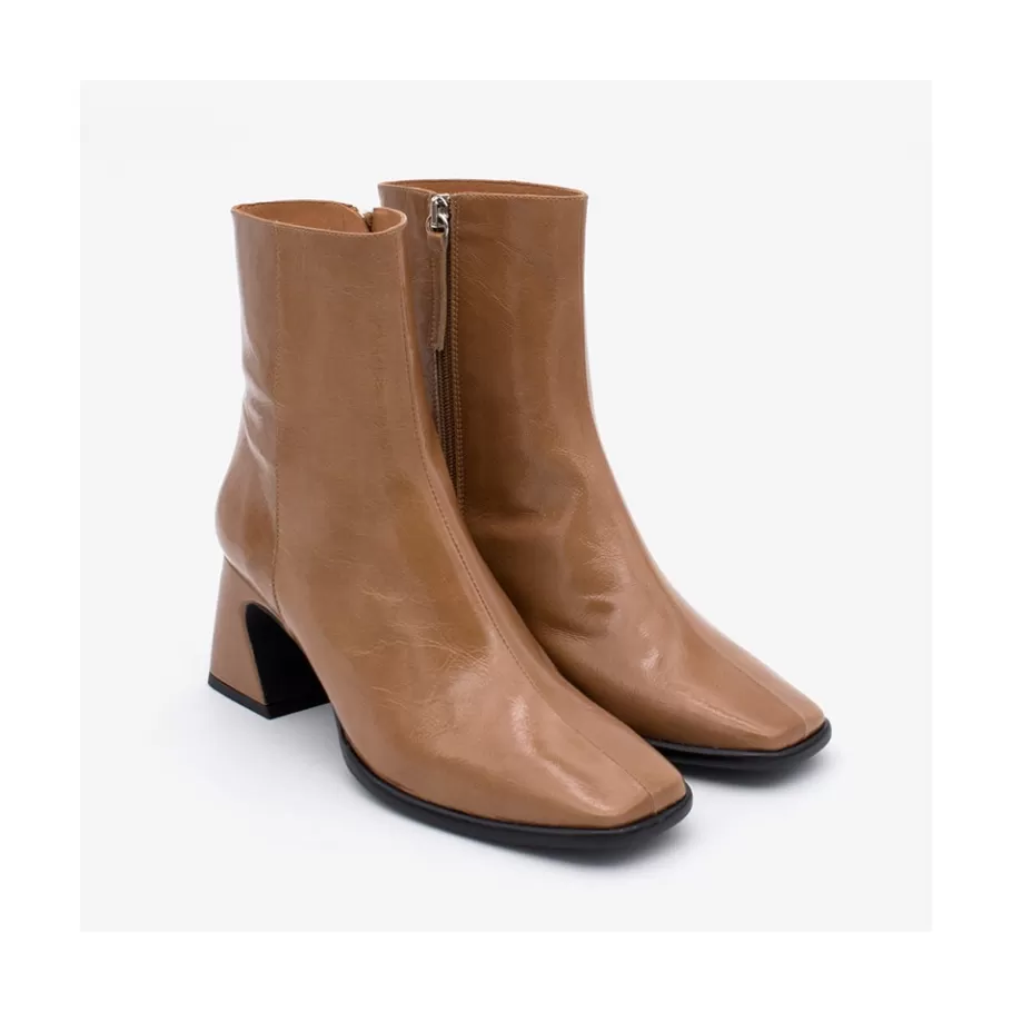 Boots And Booties<Ángel Alarcón Shaba - Women S Booties Made In Shiny Leather With Medium Heel