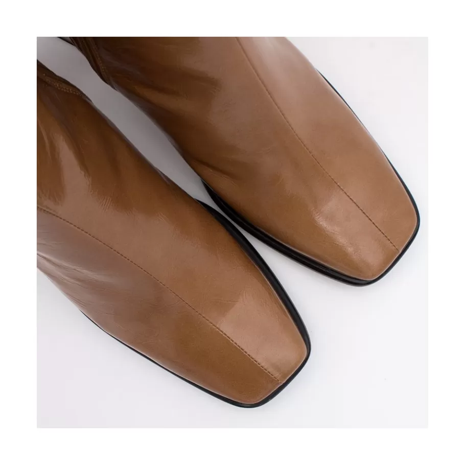 Boots And Booties<Ángel Alarcón Shaba - Women S Booties Made In Shiny Leather With Medium Heel