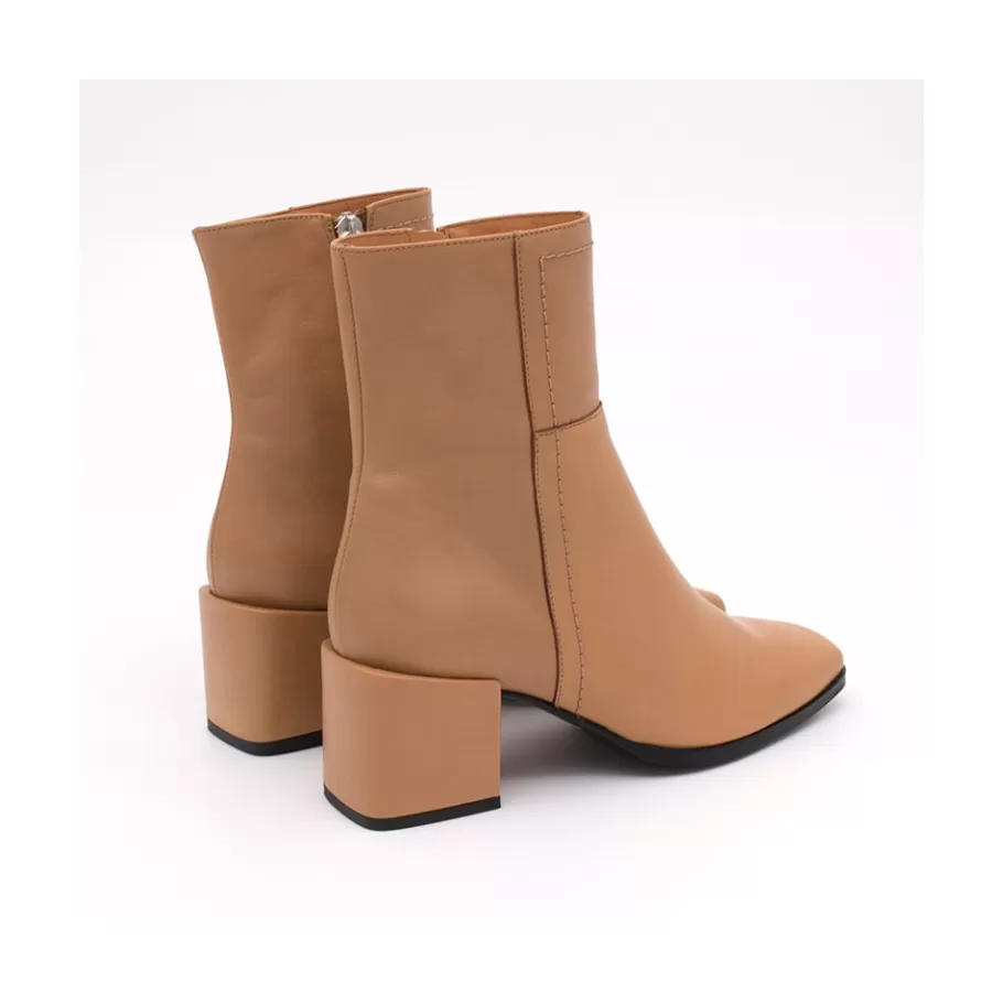 Last Units<Ángel Alarcón Twain - Comfortable Leather Medium Heel Ankle Boots With Stitching