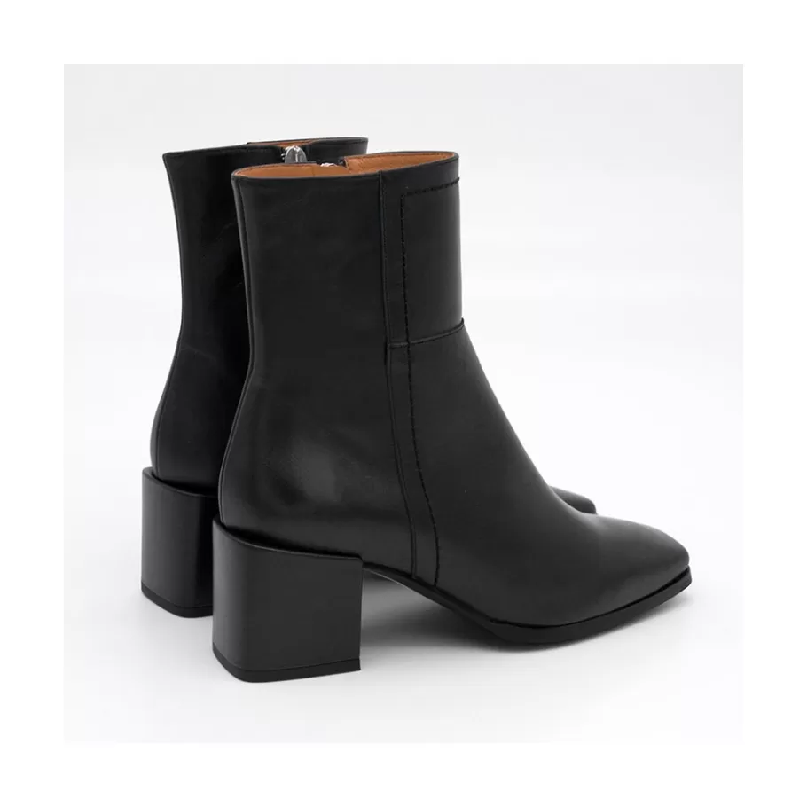 Last Units<Ángel Alarcón Twain - Comfortable Leather Medium Heel Ankle Boots With Stitching