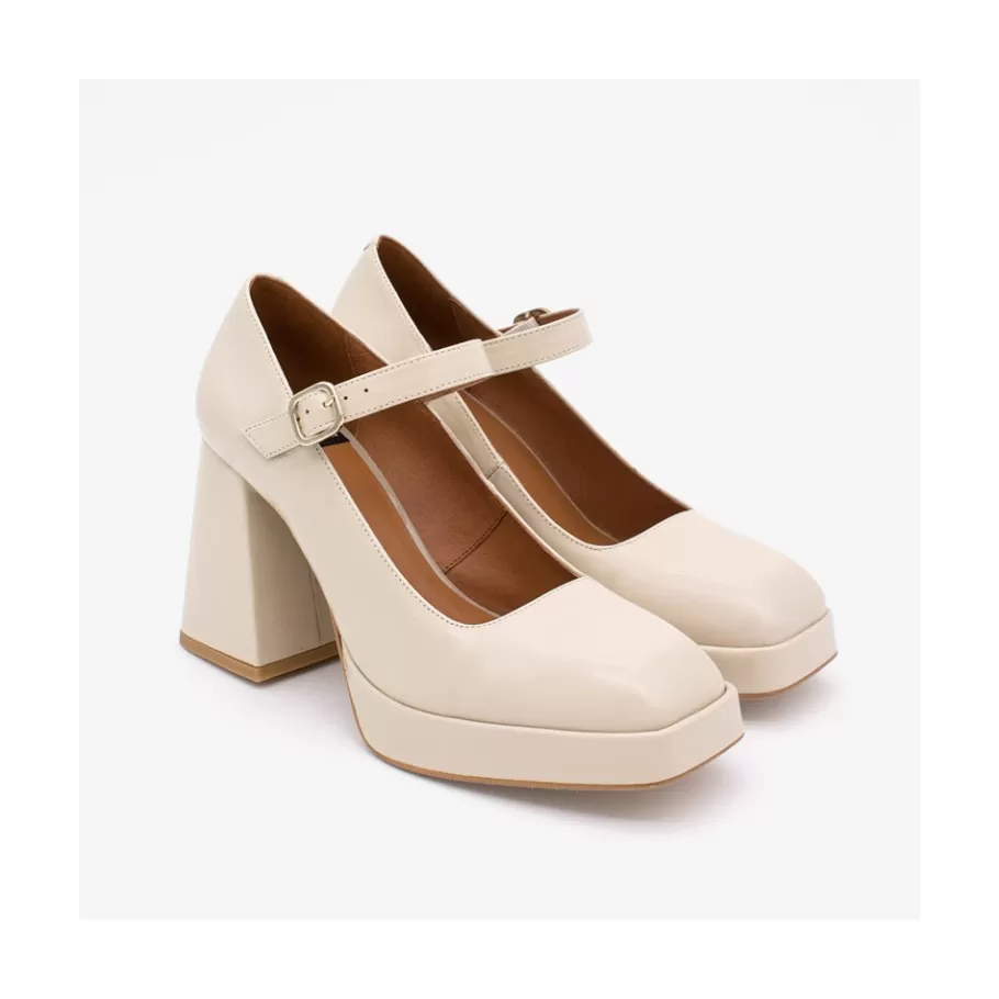 Last Units<Ángel Alarcón Zakia - Wrinkled Patent Leather Mary Jane With High Heel & Platform